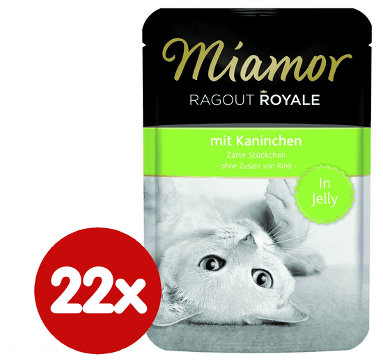 Finnern hrana za mačke Miamor, zajčji ragu, 22 x 100g
