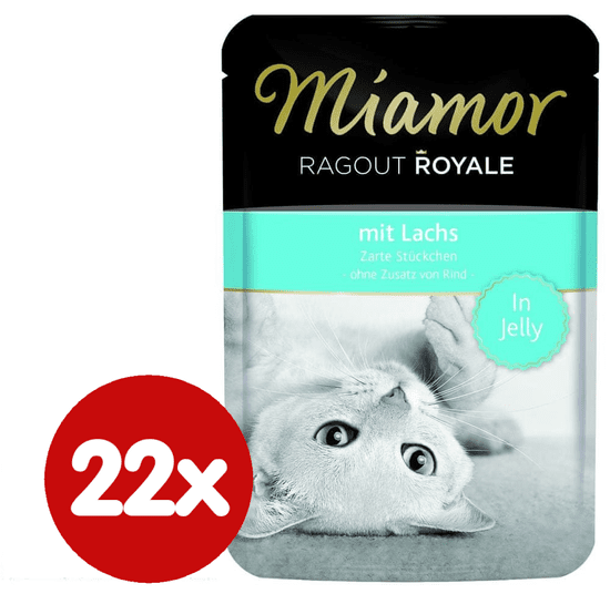 Finnern hrana za mačke Miamor, lososov ragu, 22 x 100g