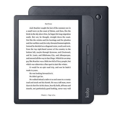 Kobo Libra H2O e-bralnik, 17,8 cm (7"), na dotik, 8 GB, WiFi, črn