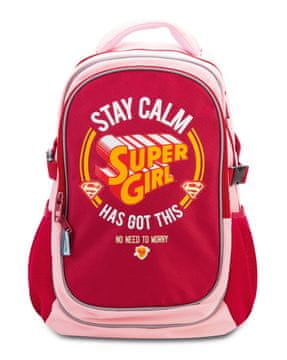 BAAGL Šolski nahrbtnik s pončem Supergirl - STAY CALM