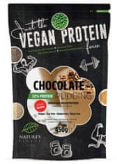 Nature's finest Vegan Protein puding s stevio, 52 % beljakovinski, čokoladen, 450 g