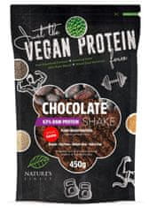 Nature's finest Bio Vegan Protein Shake mešanica, 63 % beljakovinska, s stevio, čokoladna, 450 g