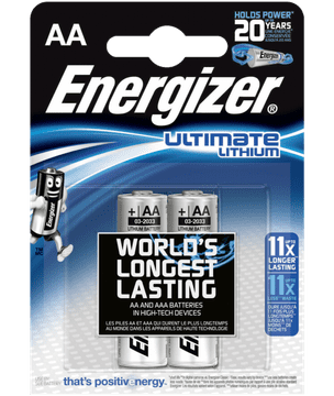 Energizer Ultimate Lithium AA (LR6) baterija, 2 kosa