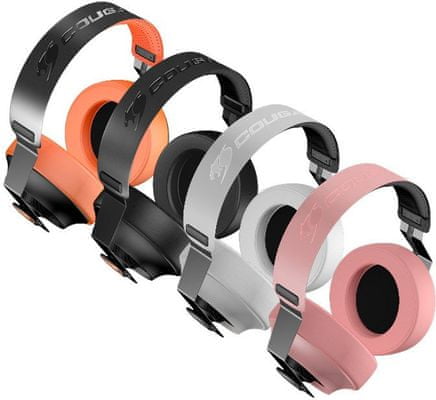 Igralne kabelske slušalke Cougar Phontum Essential mehke penaste blazine za uravnavanje glasnosti, prilagodljiv mikrofon s 40 mm zmanjševanjem hrupa v okolju.