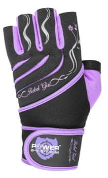POWER SYSTEM Rokavice Rebel Girl črne vijolične XS