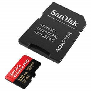 SanDisk spominska kartica Micro SDXC Extreme Pro 512 GB