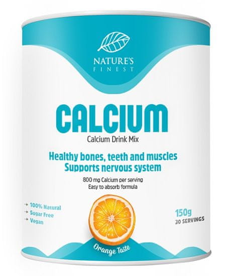 Nature's finest Calcium Drink Mix napitek s kalcijem, pomaranča, 150 g