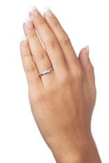 Brilio Zlati zaročni prstan s kristali 229 001 00762 07 (Obseg 58 mm)