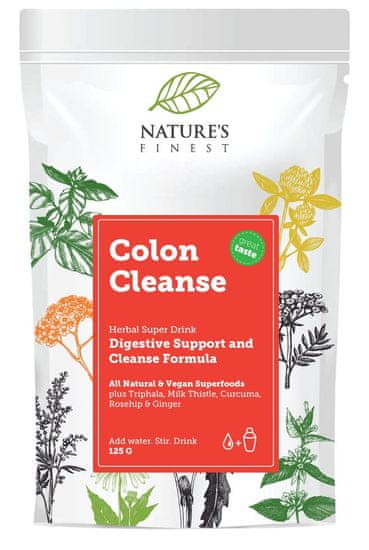 Nature's finest Colon Cleanse Herbal Super Drink napitek, pomaranča, 125 g