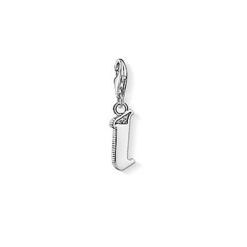 Thomas Sabo Obesek "Pismo I" , 1589-643-21, Charm Club, 925 Sterling srebro, črn, cirkonij bel