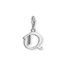 Thomas Sabo Obesek "Pismo Q" , 1597-643-21, Charm Club, 925 Sterling srebro, pocrnjeno, cirkonij bel