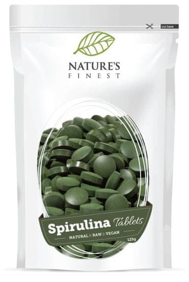Nature's finest Spirulina tablete 250 mg. 125 g
