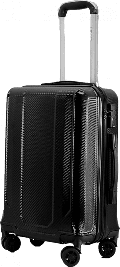 Leonardo kabinski kovček za potovanje, 33x23x55 cm, črni