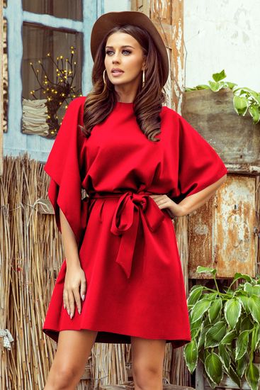 Numoco Ženska mini obleka Sofia rdeča