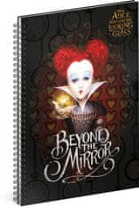Spiralni zvezek Alica v čudežni deželi: za ogledalom - Kraljica, podložen, A4