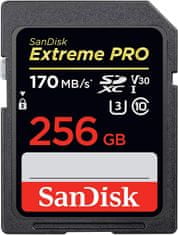 SanDisk Extreme Pro spominska kartica, 256GB, 170/90MB/s, V30