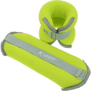 LIFEFIT uteži za gležnje, neopren, 2 x 2 kg, zelene