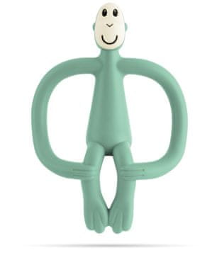 Matchstick Monkey grizalo z masažno zobno ščetko, zeleno