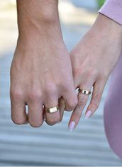 Beneto Moški dvobarvni poročni prstan iz jekla SPP05 (Obseg 70 mm)