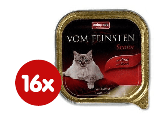 Animonda mokra hrana za starejše mačke Vom Feinstein, govedina, 16 x 100 g
