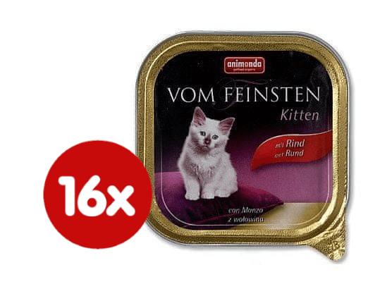 Animonda mokra hrana za mlade mačke Vom Feinsten, govedina, 16 x 100 g
