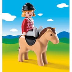 Playmobil Jahač s konjem , 1.2.3, 2 kos