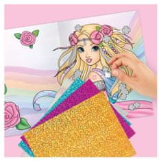 Fantasy Model Knjiga za barvanje, kreativni komplet , Morska deklica, svetleča folija
