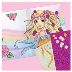 Fantasy Model Knjiga za barvanje, kreativni komplet , Morska deklica, svetleča folija