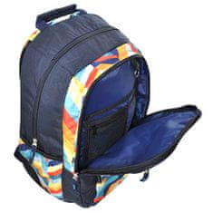 Target Ciljni nahrbtnik za učence, Temno modra z barvnimi črtami