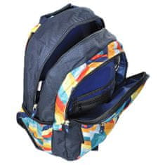 Target Ciljni nahrbtnik za učence, Temno modra z barvnimi črtami