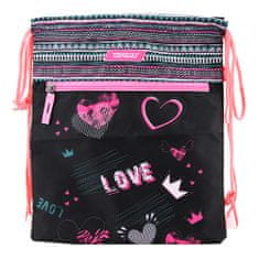 Target Ciljna športna torba, Ljubezen, roza-črna
