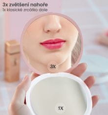 Bezdoteku žep LED kozmetika ogledalo roza