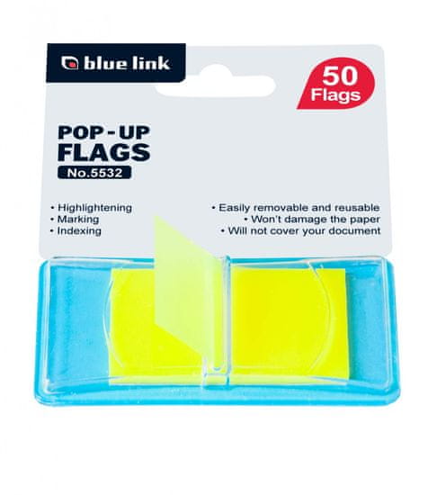 Blue Link lističi, samolepilni, 50 / 1, rumeni (26587)