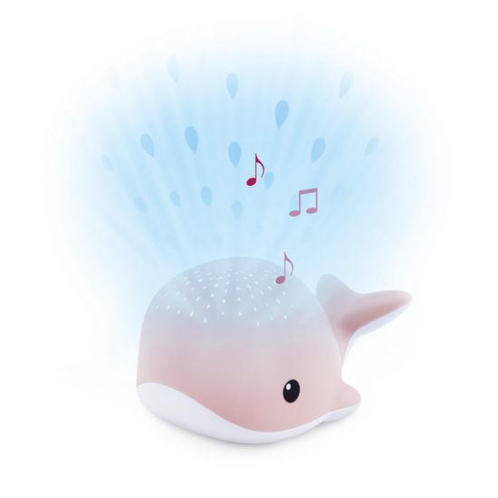 ZAZU glasbeni projektor s pomirjujočimi zvoki kit Wally, roza