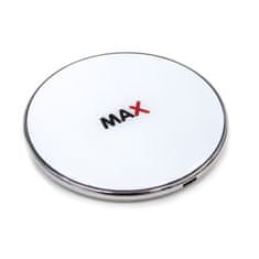 MAX brezžični polnilnik 7.5 W/10 W/15 W, bel