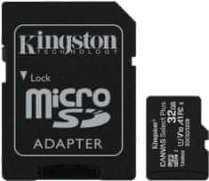 Kingston Canvas Select Plus Micro pomnilniška kartica microSDHC, 32 GB, 100 MB/s, C10, UHS-I, adapter
