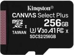 Kingston Canvas Select Plus spominska kartica microSDXC 256 GB, adapter