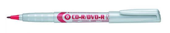 Pentel flomaster za CD in DVD, permanentni, rdeč (NMS51)