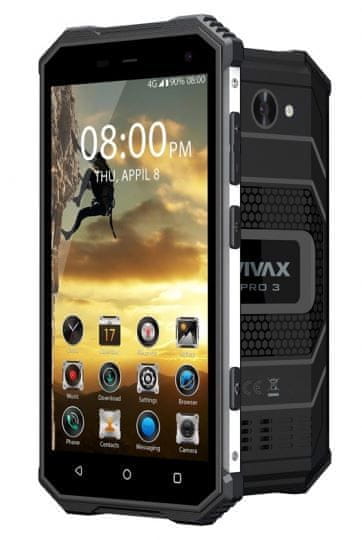 Vivax PRO 3 (4G) odporen GSM telefon, siv
