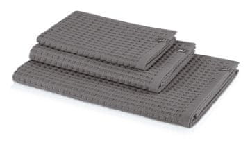 Möve Brisača PIQUÉE z vzorcem vafljev 70x140 cm svetlo siva