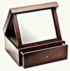 Balmuir Luksuzna usnjena škatla za nakit ELIZABETH M, temno rjava