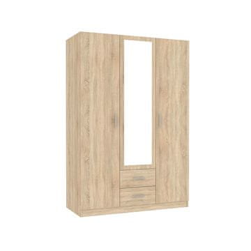 KONDELA Vabilo tipa 2 3D omara z ogledalom