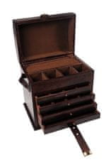 Balmuir Luksuzna usnjena škatla za nakit VICTORIAN XL, temno rjava