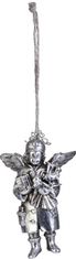 Lene Bjerre Viseči ornament angelček, SERAFINA, srebrna