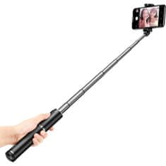 BASEUS SelfieSTAR PRO selfie palica, zložljiva, črno-srebrna