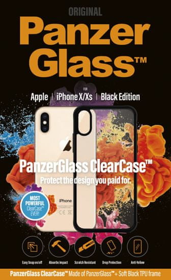 PanzerGlass ClearCase ovitek za Apple iPhone X/Xs Black Edition 0219