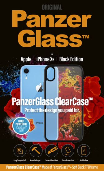 PanzerGlass ClearCase ovitek za Apple iPhone Xr Black Edition 0220