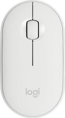 Logitech Pebble M350 brezžična miška, bela