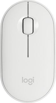 Logitech Pebble M350 brezžična miška, bela