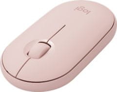 Logitech Pebble M350 brezžična miška, roza